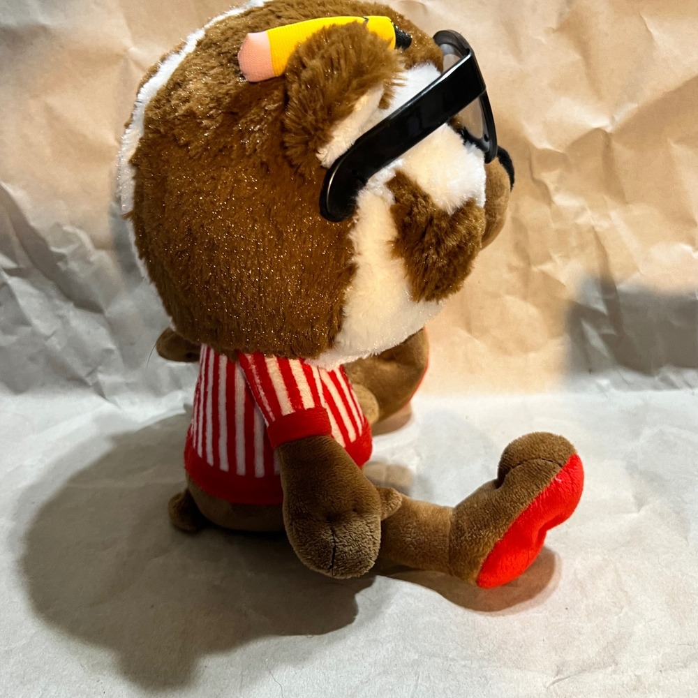 Fabrique Innovations Wisconsin Bucky Badger Plush Study Buddies Team Nerds Brown - Picture 6 of 8